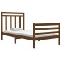 vidaXL Estructura de cama madera maciza marrón miel 100x200 cm vidaXL Estructura de cama madera maciza marrón miel 100x200 cm