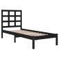 vidaXL Estructura de cama madera maciza negro 100x200 cm vidaXL Estructura de cama madera maciza negro 100x200 cm