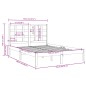 vidaXL Estructura de cama madera maciza King Size negro 150x200 cm