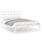 vidaXL Estructura de cama madera maciza blanco 200x200 cm vidaXL Estructura de cama madera maciza blanco 200x200 cm