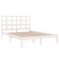 vidaXL Estructura de cama madera maciza blanco 200x200 cm vidaXL Estructura de cama madera maciza blanco 200x200 cm