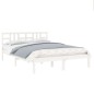 vidaXL Estructura de cama doble pequeña madera maciza blanca 120x190cm
