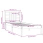 vidaXL Estructura de cama de madera maciza gris 100x200 cm vidaXL Estructura de cama de madera maciza gris 100x200 cm