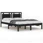 vidaXL Estructura de cama madera maciza doble pequeña negra 120x190 cm vidaXL Estructura de cama madera maciza doble pequeña negra 120x190 cm