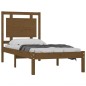vidaXL Estructura de cama madera maciza marrón miel 100x200 cm vidaXL Estructura de cama madera maciza marrón miel 100x200 cm