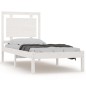 vidaXL Estructura de cama madera maciza de pino blanca 90x200 cm vidaXL Estructura de cama madera maciza de pino blanca 90x200 cm