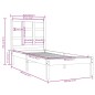 vidaXL Estructura de cama individual madera maciza negra 90x190 cm