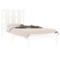 vidaXL Estructura de cama individual madera maciza blanco 75x190 cm