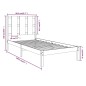 vidaXL Estructura de cama individual madera maciza blanco 75x190 cm