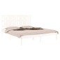 vidaXL Estructura de cama madera maciza King Size blanca 150x200 cm