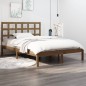 vidaXL Estructura de cama madera maciza de pino marrón miel 200x200 cm