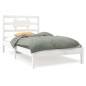 vidaXL Estructura de cama individual madera maciza blanco 90x190 cm vidaXL Estructura de cama individual madera maciza blanco 90x190 cm