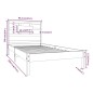 vidaXL Estructura de cama individual madera maciza blanco 90x190 cm vidaXL Estructura de cama individual madera maciza blanco 90x190 cm