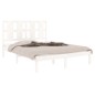 vidaXL Estructura de cama madera maciza de pino blanca 120x200 cm