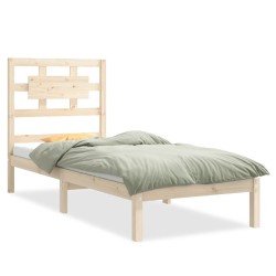 vidaXL Estructura de cama madera maciza 75x190 cm