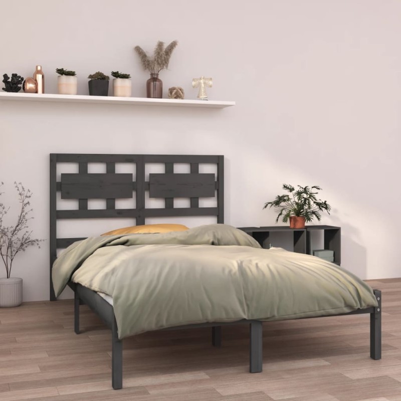 vidaXL Estructura de cama de madera maciza blanca 140x200 cm vidaXL Estructura de cama de madera maciza blanca 140x200 cm