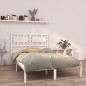 vidaXL Estructura de cama madera maciza King Size blanca 150x200 cm vidaXL Estructura de cama madera maciza King Size blanca 150x200 cm