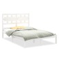 vidaXL Estructura de cama madera maciza King Size blanca 150x200 cm vidaXL Estructura de cama madera maciza King Size blanca 150x200 cm