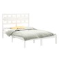 vidaXL Estructura de cama madera maciza King Size blanca 150x200 cm vidaXL Estructura de cama madera maciza King Size blanca 150x200 cm