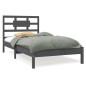 vidaXL Estructura de cama madera maciza de pino gris 90x200 cm vidaXL Estructura de cama madera maciza de pino gris 90x200 cm