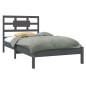 vidaXL Estructura de cama madera maciza de pino gris 90x200 cm vidaXL Estructura de cama madera maciza de pino gris 90x200 cm