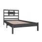 vidaXL Estructura de cama madera maciza de pino gris 90x200 cm vidaXL Estructura de cama madera maciza de pino gris 90x200 cm