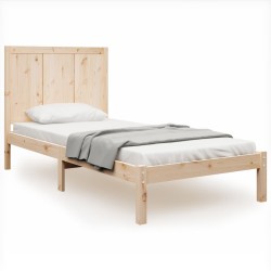 vidaXL Estructura de cama madera maciza de pino 75x190 cm