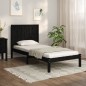 vidaXL Estructura de cama madera maciza individual negra 90x190 cm vidaXL Estructura de cama madera maciza individual negra 90x190 cm