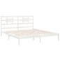 vidaXL Estructura de cama madera maciza blanco 200x200 cm