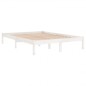 vidaXL Estructura de cama madera maciza blanco 200x200 cm