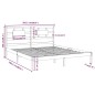 vidaXL Estructura de cama madera maciza blanco 200x200 cm