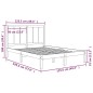 vidaXL Estructura de cama doble madera maciza marrón miel 120x190 cm