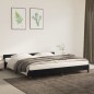 vidaXL Estructura de cama con cabecero de terciopelo negro 200x200 cm vidaXL Estructura de cama con cabecero de terciopelo negro 200x200 cm