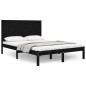 vidaXL Estructura de cama de madera maciza de pino negra 140x200 cm vidaXL Estructura de cama de madera maciza de pino negra 140x200 cm