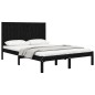 vidaXL Estructura de cama de madera maciza de pino negra 140x200 cm vidaXL Estructura de cama de madera maciza de pino negra 140x200 cm