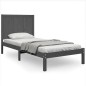 vidaXL Estructura de cama madera maciza de pino gris 90x200 cm vidaXL Estructura de cama madera maciza de pino gris 90x200 cm