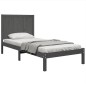 vidaXL Estructura de cama madera maciza de pino gris 90x200 cm vidaXL Estructura de cama madera maciza de pino gris 90x200 cm