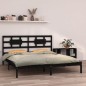 vidaXL Estructura de cama madera maciza negro Super King 180x200 cm vidaXL Estructura de cama madera maciza negro Super King 180x200 cm