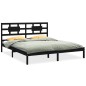 vidaXL Estructura de cama madera maciza negro Super King 180x200 cm vidaXL Estructura de cama madera maciza negro Super King 180x200 cm