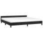 vidaXL Estructura de cama con cabecero de terciopelo negro 200x200 cm vidaXL Estructura de cama con cabecero de terciopelo negro 200x200 cm