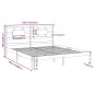 vidaXL Estructura de cama madera maciza negro Super King 180x200 cm vidaXL Estructura de cama madera maciza negro Super King 180x200 cm