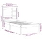 vidaXL Estructura de cama madera maciza 90x190 cm vidaXL Estructura de cama madera maciza 90x190 cm