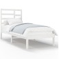 vidaXL Estructura de cama madera maciza de pino blanca 90x200 cm vidaXL Estructura de cama madera maciza de pino blanca 90x200 cm