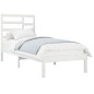 vidaXL Estructura de cama madera maciza de pino blanca 90x200 cm vidaXL Estructura de cama madera maciza de pino blanca 90x200 cm