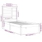 vidaXL Estructura de cama madera maciza de pino blanca 90x200 cm vidaXL Estructura de cama madera maciza de pino blanca 90x200 cm