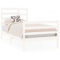 vidaXL Estructura de cama individual madera maciza blanca 90x190 cm vidaXL Estructura de cama individual madera maciza blanca 90x190 cm