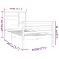 vidaXL Estructura de cama individual madera maciza blanca 90x190 cm vidaXL Estructura de cama individual madera maciza blanca 90x190 cm