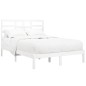 vidaXL Estructura de cama de madera maciza blanca 140x190 cm vidaXL Estructura de cama de madera maciza blanca 140x190 cm