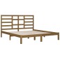 vidaXL Estructura de cama madera maciza de pino marrón miel 200x200 cm vidaXL Estructura de cama madera maciza de pino marrón miel 200x200 cm