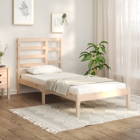 vidaXL Estructura de cama madera maciza 75x190 cm